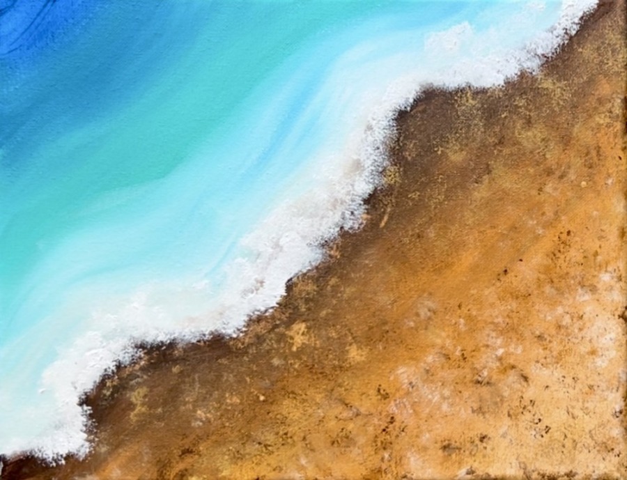 Shoreline Seashells - Acrylic Painting Tutorial - Tracie Kiernan - Step
