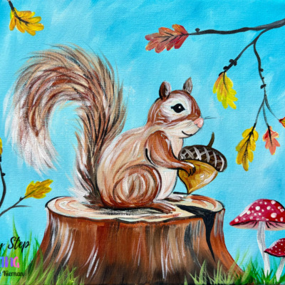 Autumn Squirrel – Acrylic Painting Tutorial