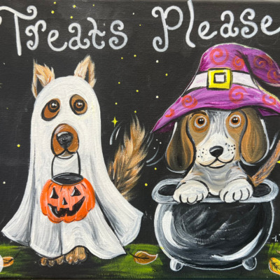 Halloween Dogs – Acrylic Painting Tutorial