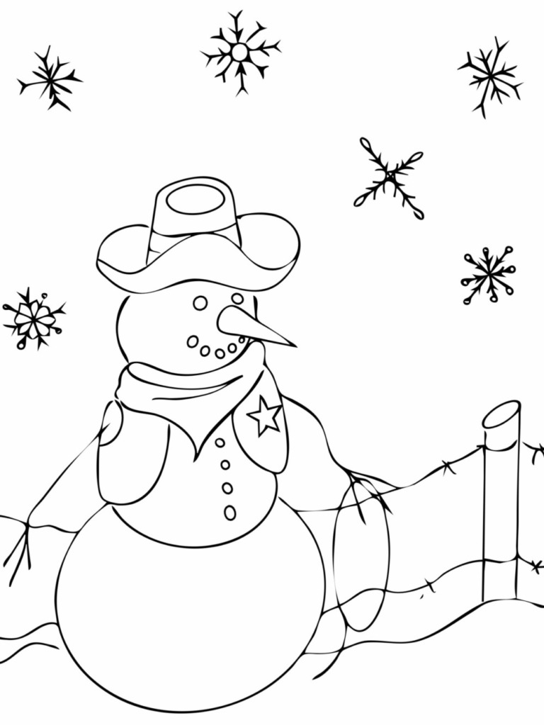 Cowboy Snowman Traceable - Tracie Kiernan - Step By Step Painting