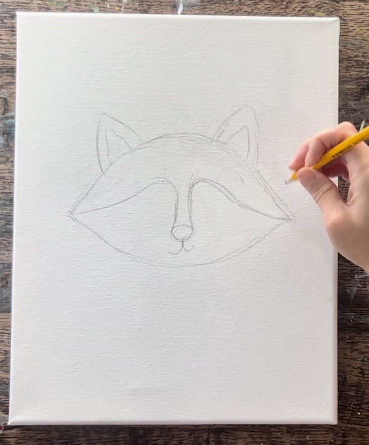 Cozy Fall Raccoon - Acrylic Painting Tutorial - Tracie Kiernan - Step ...