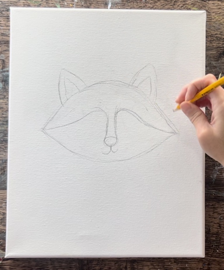 Cozy Fall Raccoon - Acrylic Painting Tutorial - Tracie Kiernan - Step ...
