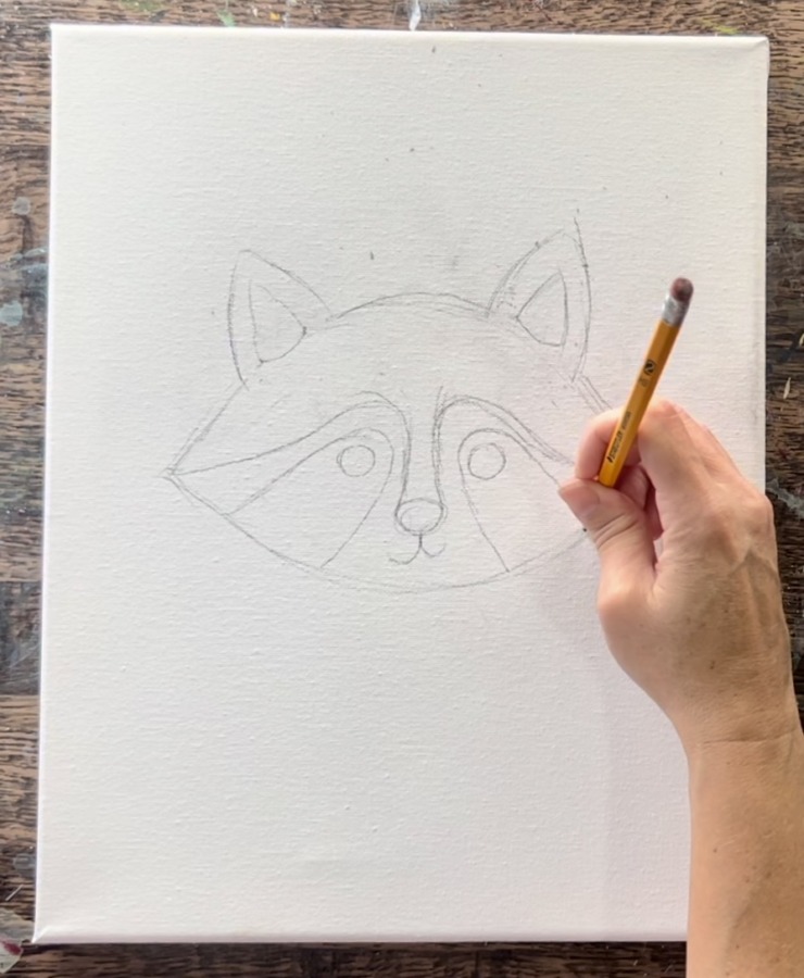 Cozy Fall Raccoon - Acrylic Painting Tutorial - Tracie Kiernan - Step ...
