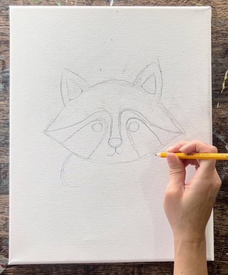 Cozy Fall Raccoon - Acrylic Painting Tutorial - Tracie Kiernan - Step ...