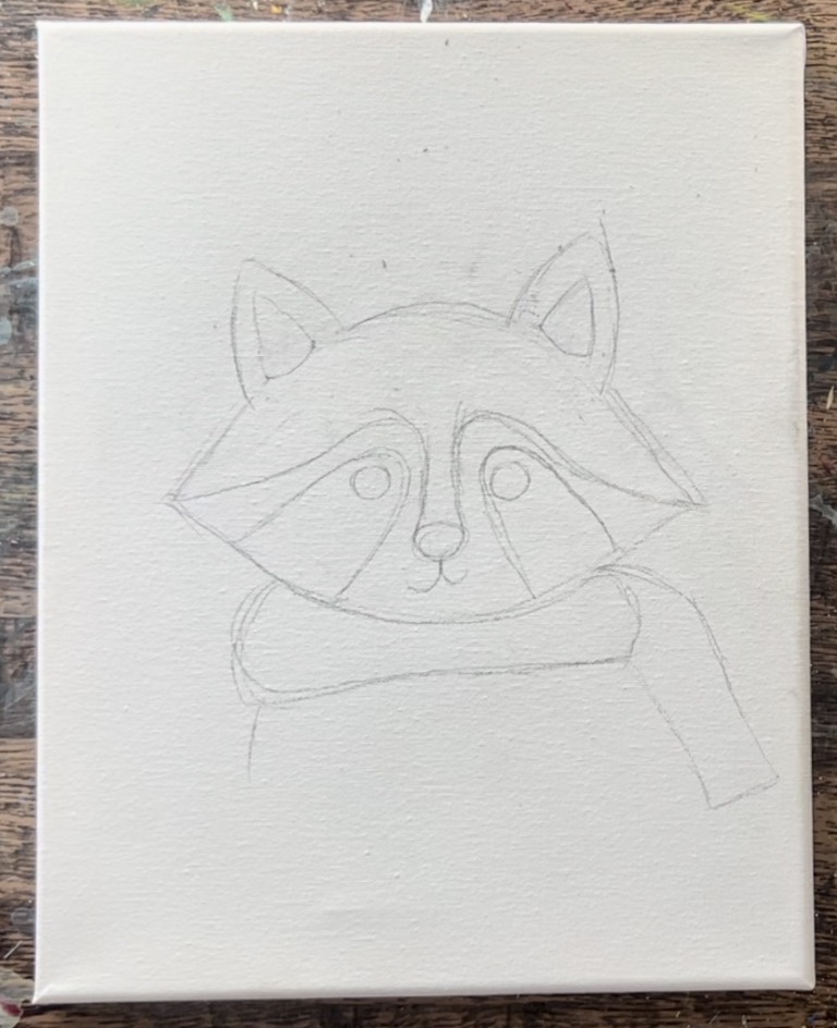 Cozy Fall Raccoon - Acrylic Painting Tutorial - Tracie Kiernan - Step ...