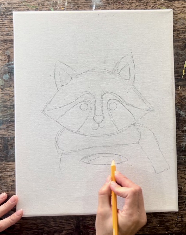 Cozy Fall Raccoon - Acrylic Painting Tutorial - Tracie Kiernan - Step ...