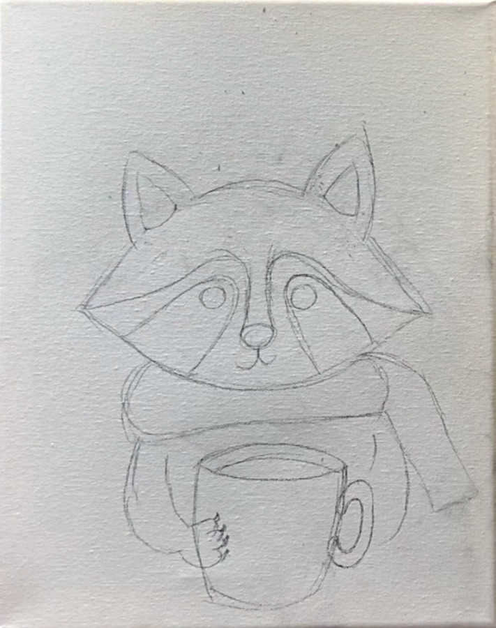 Cozy Fall Raccoon - Acrylic Painting Tutorial - Tracie Kiernan - Step ...