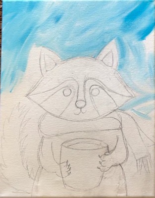 Cozy Fall Raccoon - Acrylic Painting Tutorial - Tracie Kiernan - Step ...