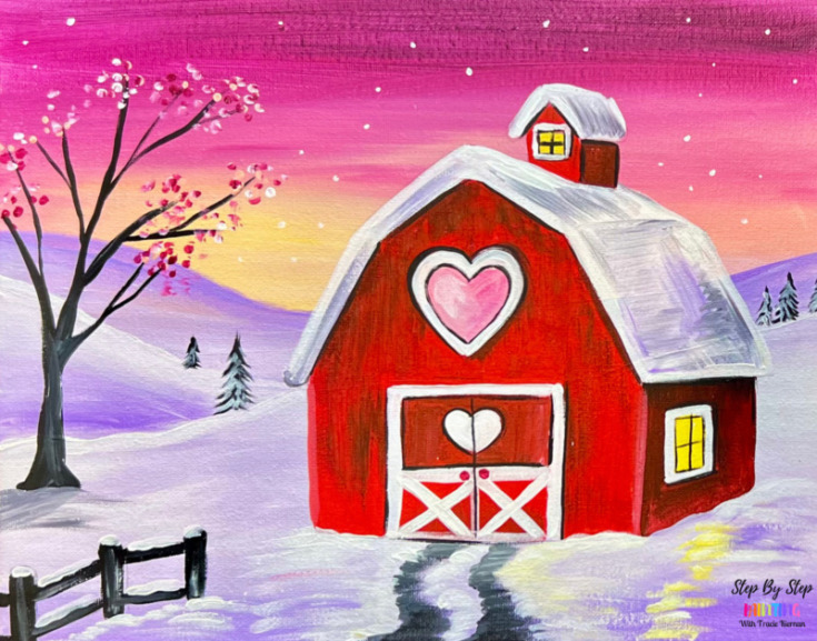 How To Paint A Valentine's Day Barn