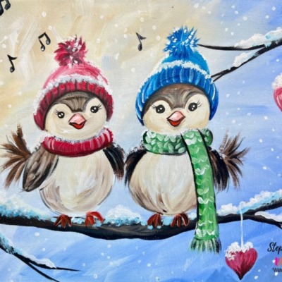 How To Paint “Winter Songbirds” – Acrylic Painting Tutorial