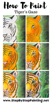 How To Paint A Tiger - "Tiger's Gaze" - Beginners Acrylic Painting ...