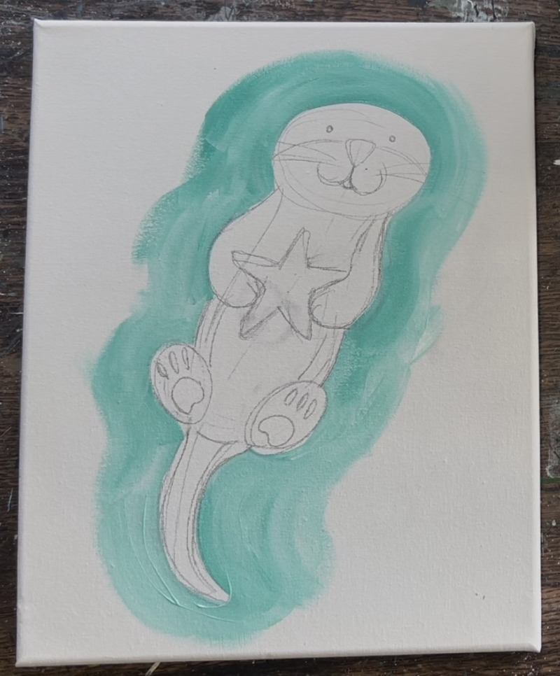 How To Paint "Otter Bliss" - Sea Otter Acrylic Painting Tutorial ...