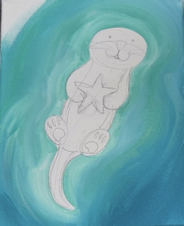 How To Paint "Otter Bliss" - Sea Otter Acrylic Painting Tutorial ...