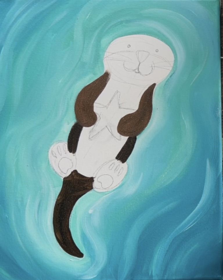 How To Paint "Otter Bliss" - Sea Otter Acrylic Painting Tutorial ...