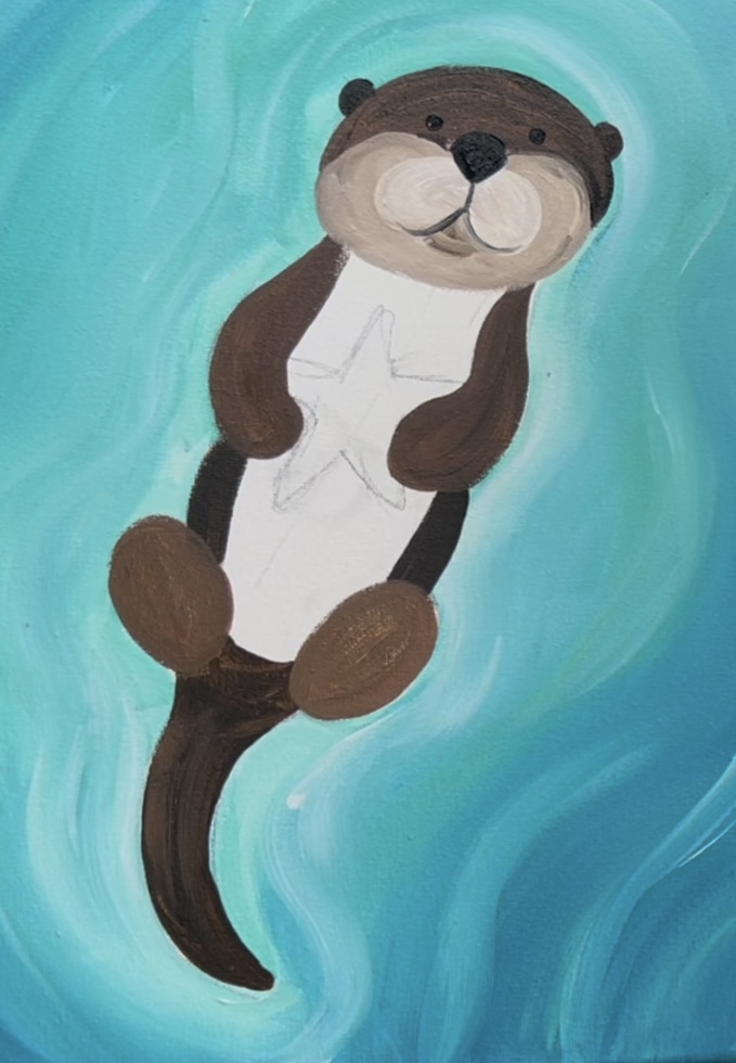 How To Paint "Otter Bliss" - Sea Otter Acrylic Painting Tutorial ...