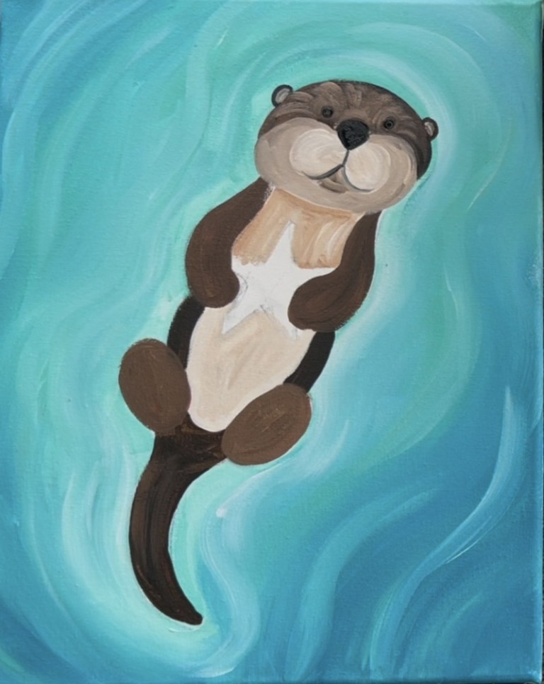 How To Paint "Otter Bliss" - Sea Otter Acrylic Painting Tutorial ...