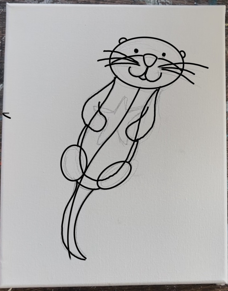 How To Paint "Otter Bliss" - Sea Otter Acrylic Painting Tutorial ...