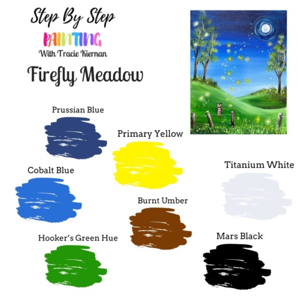 Firefly Meadow - Acrylic Painting Tutorial - Tracie Kiernan - Step By ...