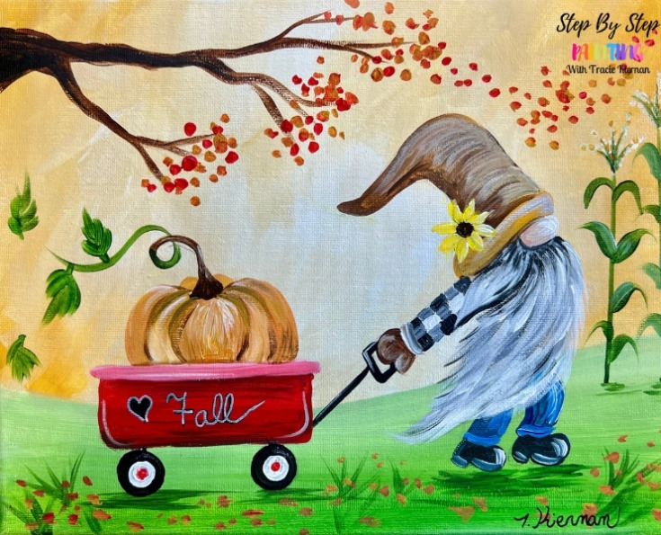 Pumpkin Gnome Wagon