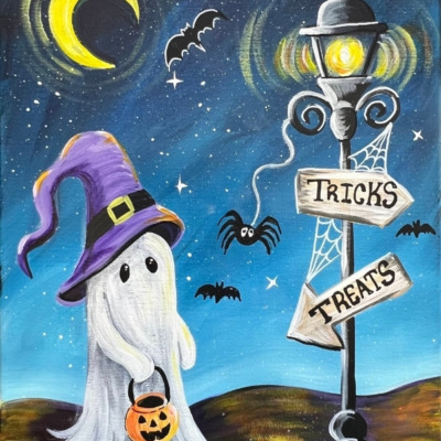 Tricks & Treats Ghost – Acrylic Tutorial
