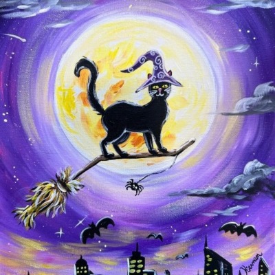 How To Paint “Moonlight Mischief” – Acrylic Painting Tutorial