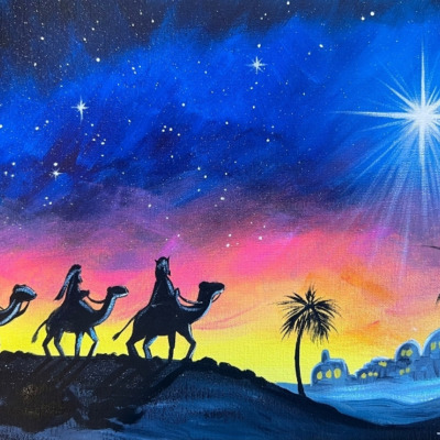 Following Yonder Star – Acrylic Painting Tutorial