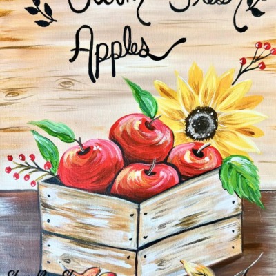 Farm Fresh Apples – Acrylic Painting Tutorial