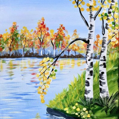 First Hints Of Fall – Acrylic Painting Tutorial