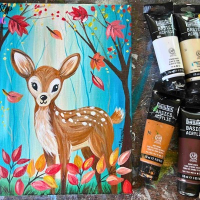 Enchanted Woodland Fawn – Acrylic Painting Tutorial