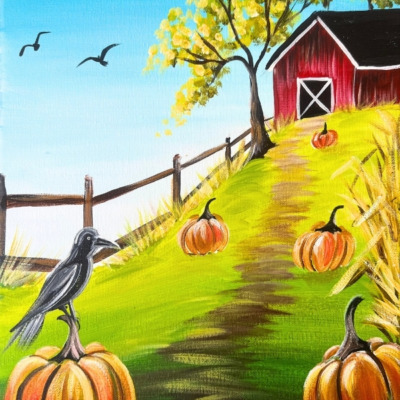 The Pumpkin Trail – Acrylic Painting Tutorial
