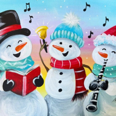 Carols In The Snow – Acrylic Painting Tutorial