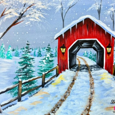 The Bridge To Winter – Acrylic Painting Tutorial